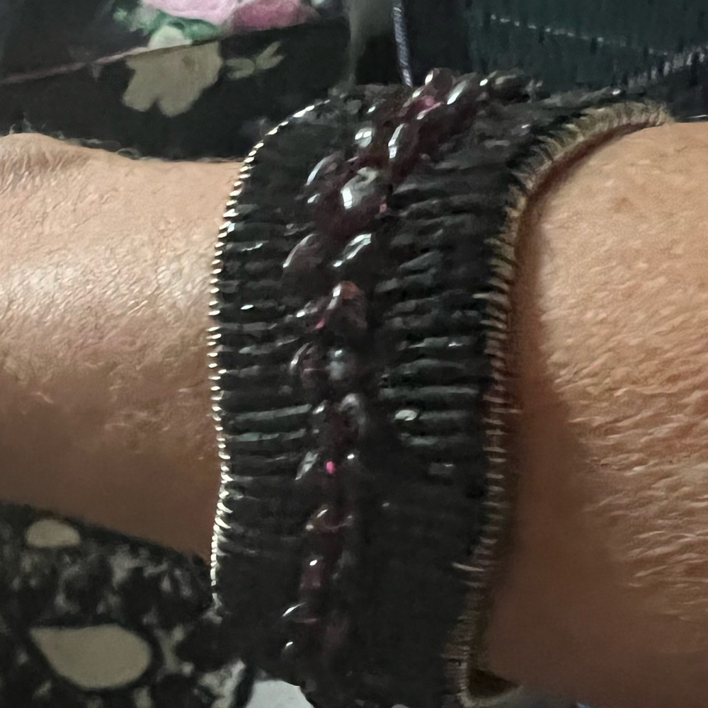 Italian beaded cuff bracelet